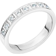 Vigselring Schalins New Collection Sierra i 18 k vitguld med 0,24 ct diamanter.