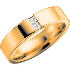 Vigselring Schalins Passion, Tindra med 0,10 ct. diamant i 18 k guld.