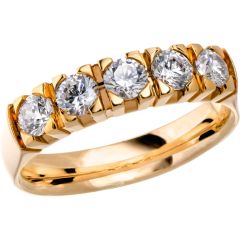 Vigselring Schalins Mountain, Rocky med 0,75 ct. diamant i 18 k guld.