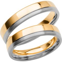 Vigselring Schalins Colour of Love  SR3006 i 18 k guld.