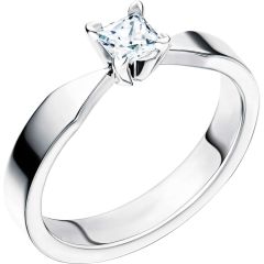 Vigselring Schalins New Collection Maui i 18 k vitguld med 0,30 ct. diamant.