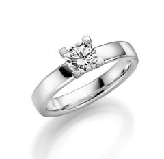 Vigselring Schalins Seine med 0,60 ct. diamant i platina 950.