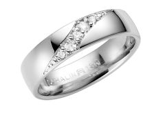 Vigselring Schalins siLibra 0,09 ct i silver.