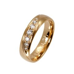 Vigselring Olympen USA California med 0,25 ct. diamant i 18 k guld.