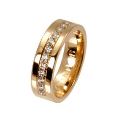 Vigselring Olympen USA Florida med 0,36 ct. diamant  i 18 k guld.